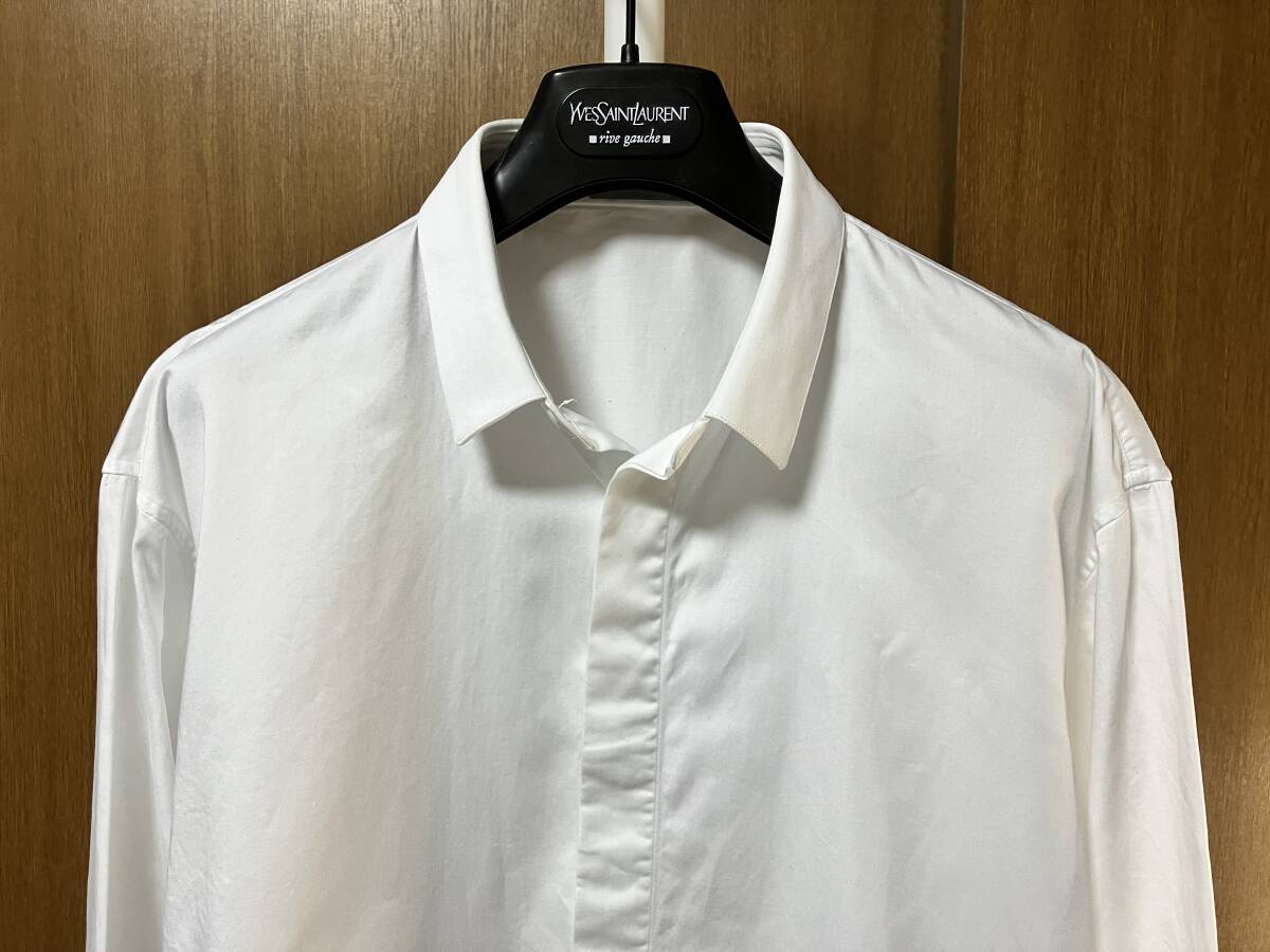 美品 Dior homme Bee刺繍 シャツ 40 ディオールオム 白 ドレスシャツ エディスリマン 正規品_画像3