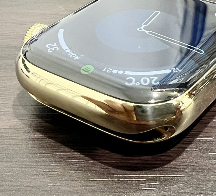 【送料無料】中古美品 Apple Watch Series 9 GPS+Cellularモデル 41mm MRJ53J/A ゴールドステンレススチールケースの画像5