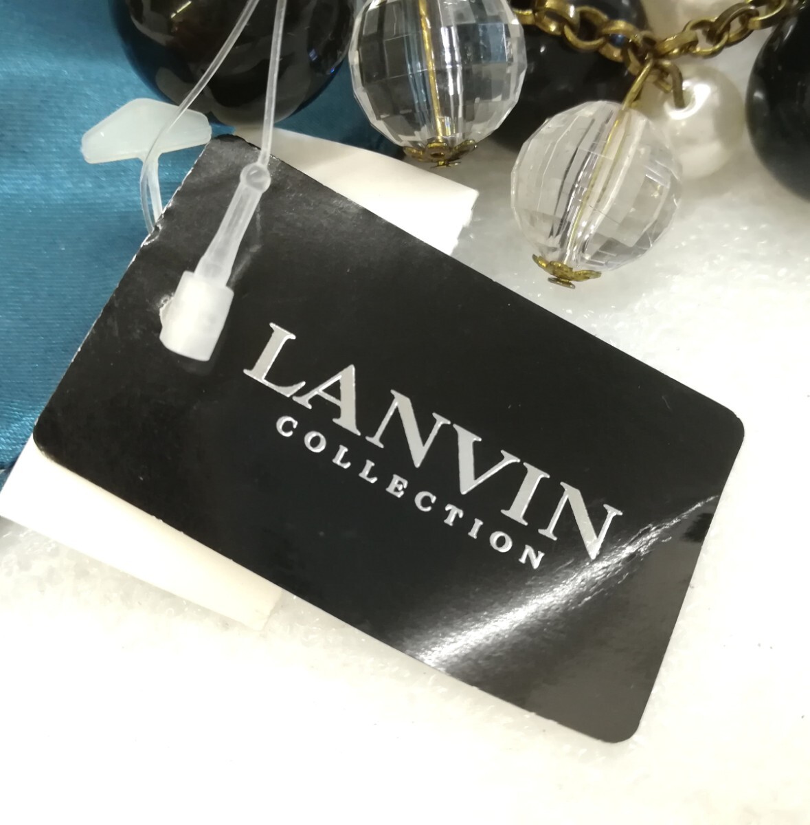 f2124/【未使用品】LANVIN Collection 女性用パーティーバッグ クラッチバッグ 豚革ポリウレタンコーティング タグ付_画像8