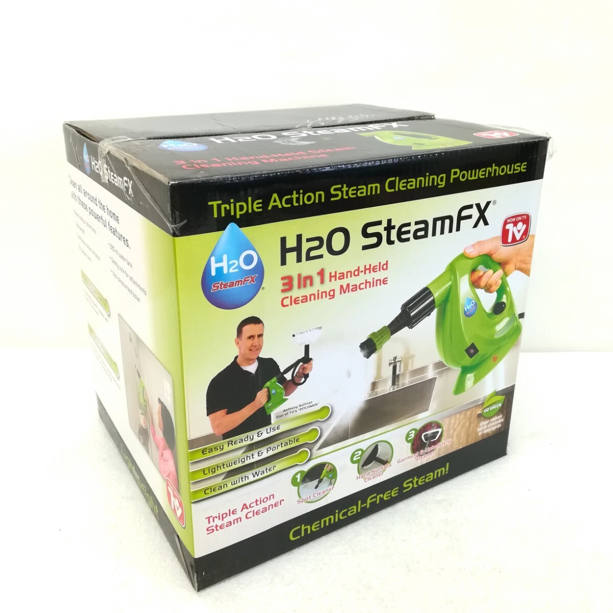 f2128/【未使用品】 ハンディスチームクリーナー H2O SteamFX スチームFX グリーン の画像1