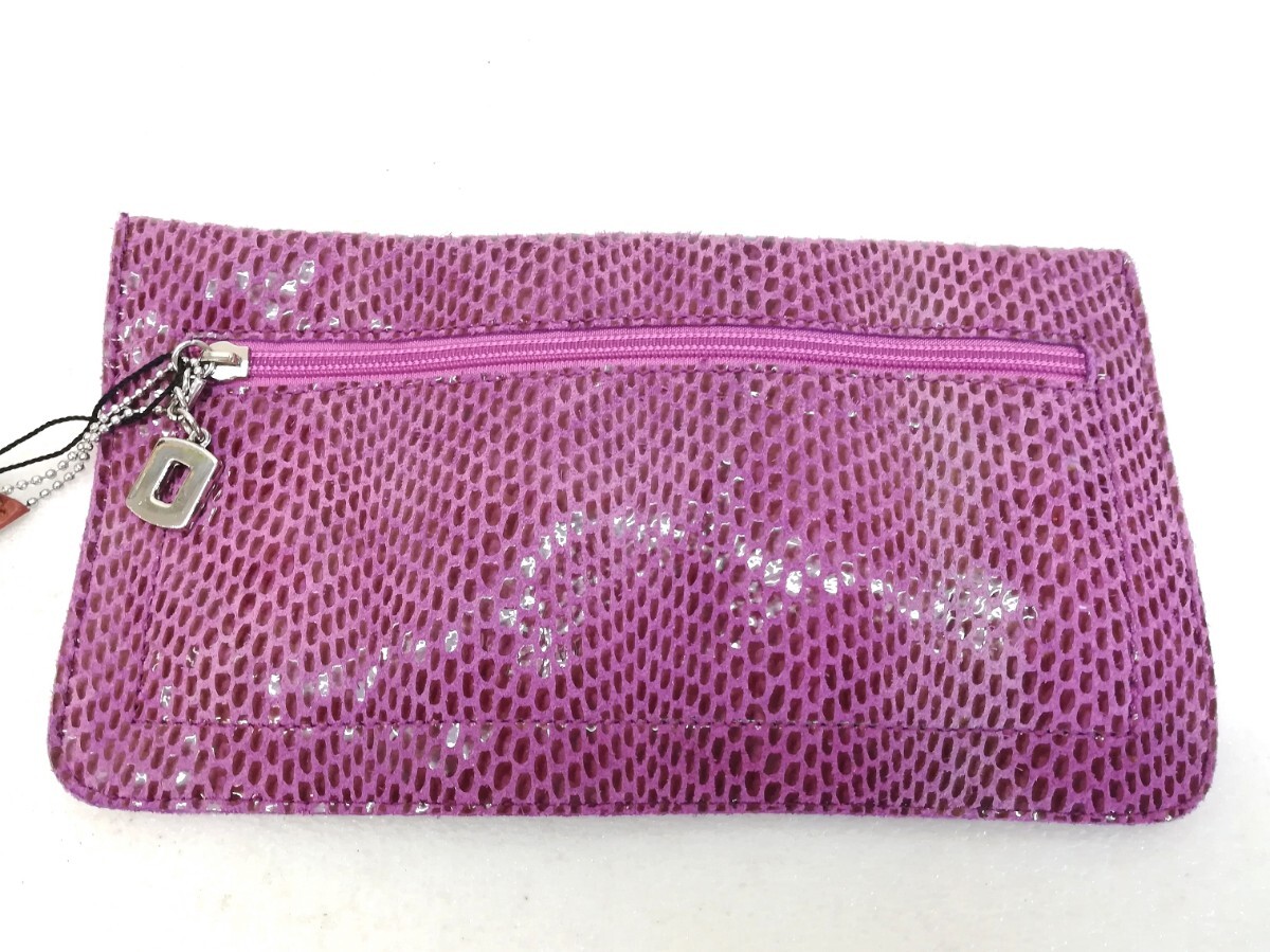 f2123/[ unused goods ]SORIALso real SV127S violet clutch bag tag attaching 