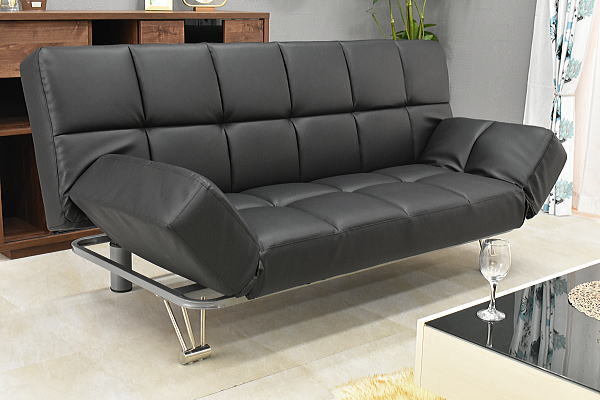  new goods sofa bed reclining BK color leather armrest . motion 3P sofa Northern Europe modern stylish bed bed hour depth 112cm:NW44-9A05-KC