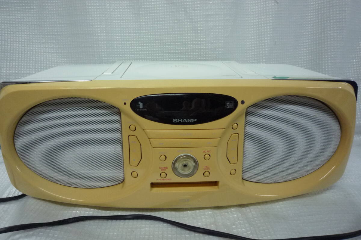 SHARP シャープ CD.MD .ラジオ　デッキSD-FX30-W　2005年製　稼働品　中古　美品_画像1