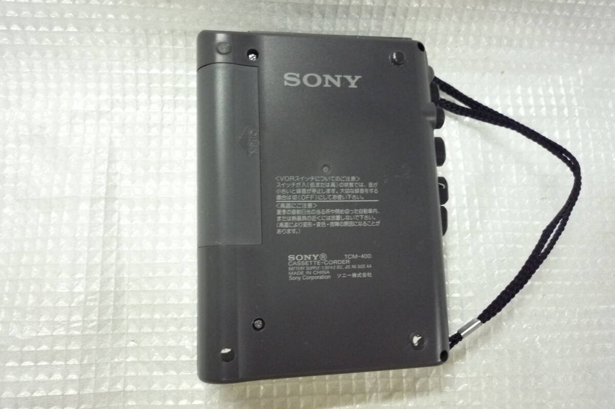 ジャンク品　SONY ソニー カセットレコーダー TCM-400 カセットプレーヤー 再生 録音 動かない_画像3