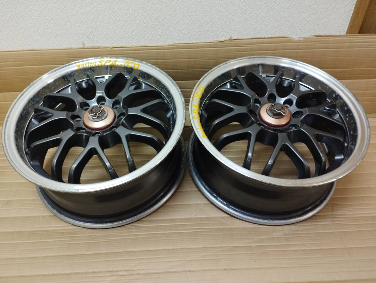 当時物!! 14インチ アルミホイール 2本セット レーシングスパルコ Racing SPARCO 14×6JJ off+40 PCD100 4H _画像1