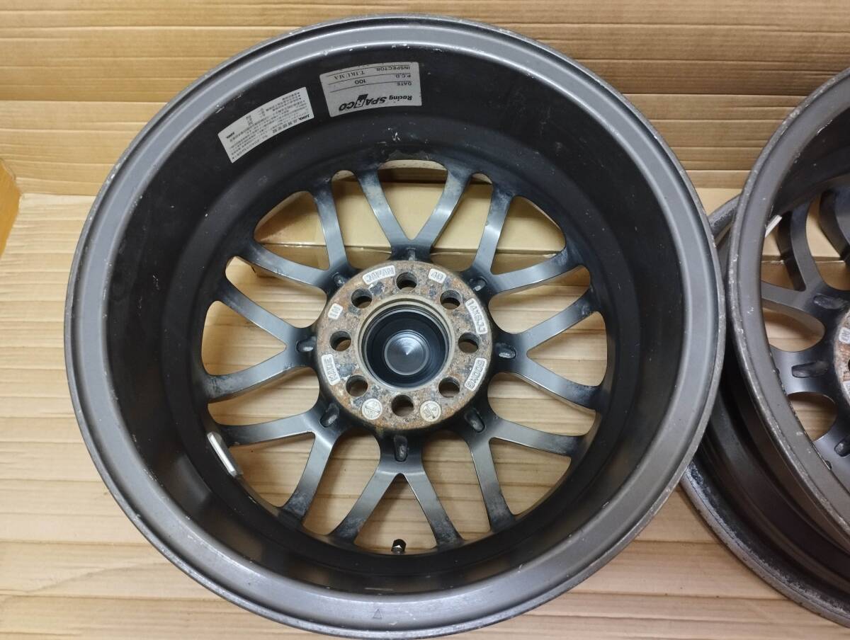 当時物!! 14インチ アルミホイール 2本セット レーシングスパルコ Racing SPARCO 14×6JJ off+40 PCD100 4H _画像8