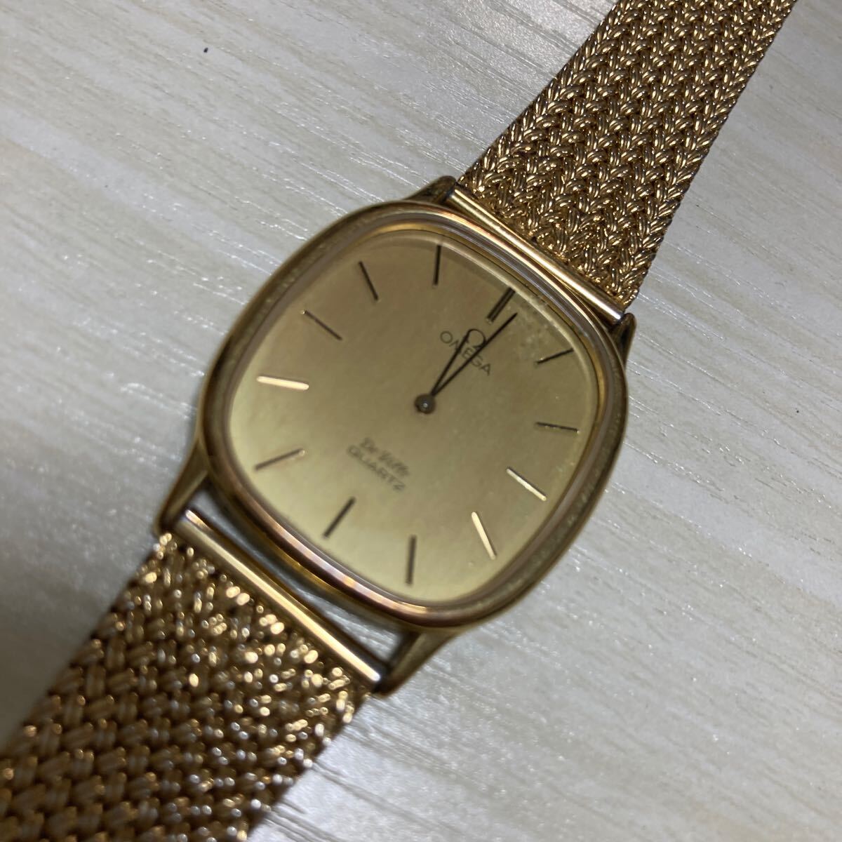 OMEGA オメガ DeVille デビル クォーツ プッシュリューズ メンズ 腕時計 キズ汚れ有り 電池切れ