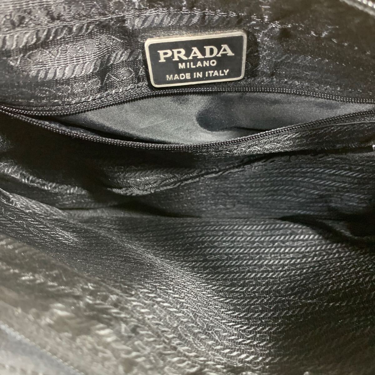 PRADA プラダ トートバッグ ナイロン ブラック 黒 バッグ 三角ロゴ 本体28㎝×34㎝×マチ幅10㎝(その2 / 5_画像7