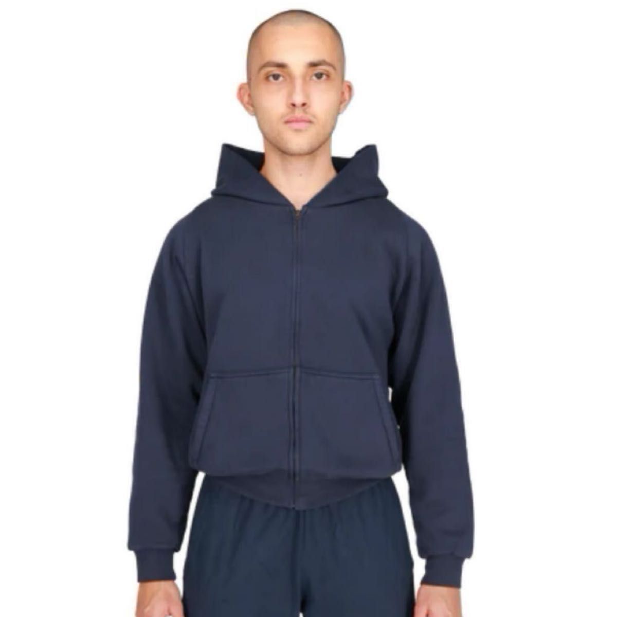 新品未開封 yeezy gap zip up パーカー NAVY 2XL カニエウェスト ネイビー 紺色 ジップパーカー