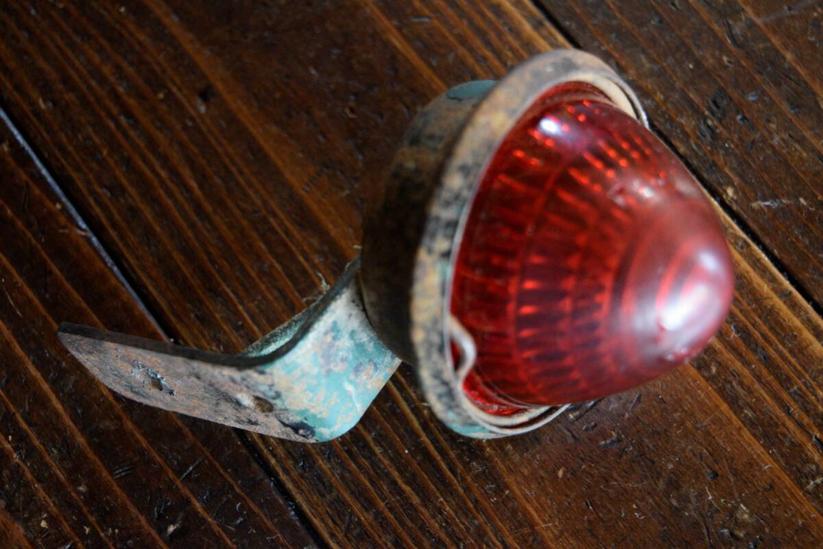 DORAY RED GLASS LENS Marker Light（ナックル パン ショベル サイドバルブ30s40s50sの画像2