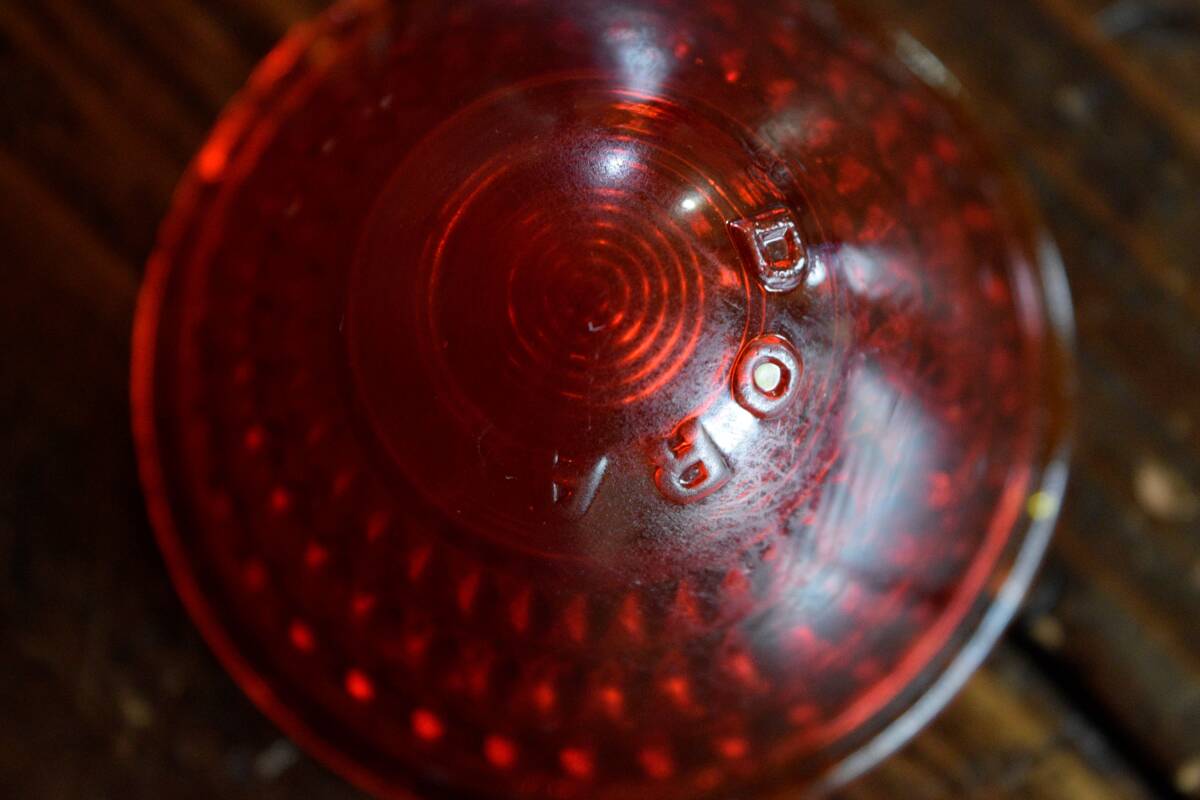 DORAY RED GLASS LENS Marker Light（ナックル パン ショベル サイドバルブ30s40s50sの画像6