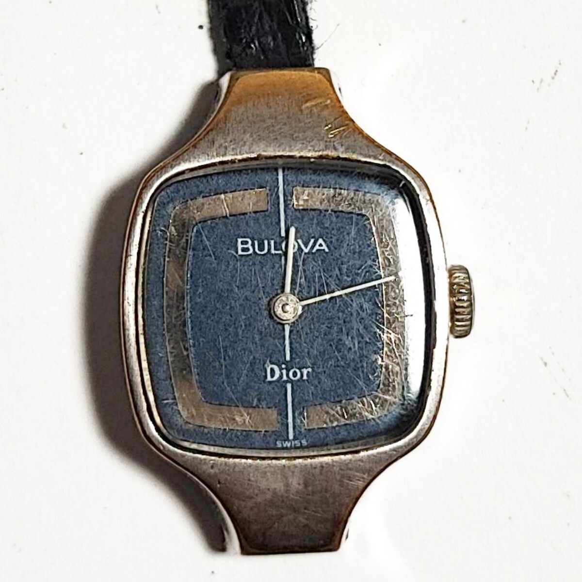 動作品 Dior BULOVA ダブルネーム ディオール ブローバ レディース腕時計 機械式 ヴィンテージ 手巻き式 稼働品 Q015