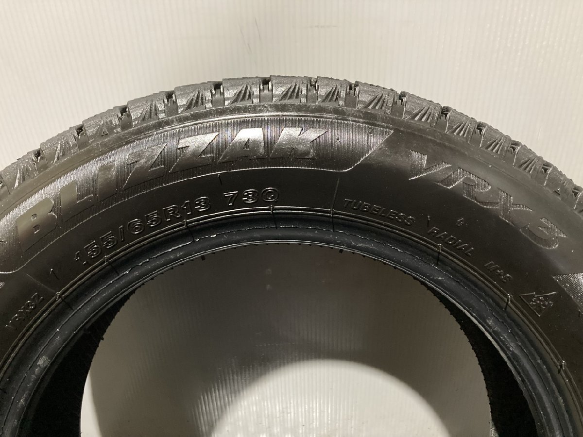 BS BRIDGESTONE BLIZZAK VRX3 155/65R13 13インチ スタッドレス 1本 22年製 バリ溝 アルト パレット ネイキッド等　(MTD553)_画像8