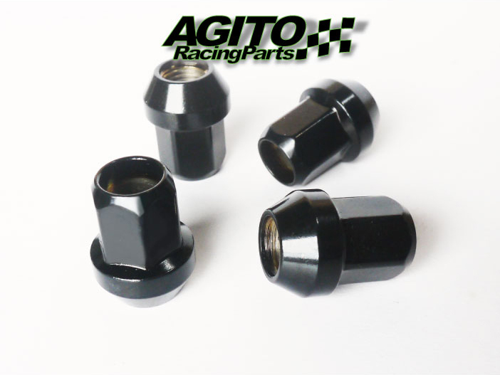 【16本】AGITO レーシングナット L30 17HEX M12xP1.5 クロモリ製 全長30mm 60°テーパー座 貫通タイプ/ダイハツ コペン ミラジーノ_画像2