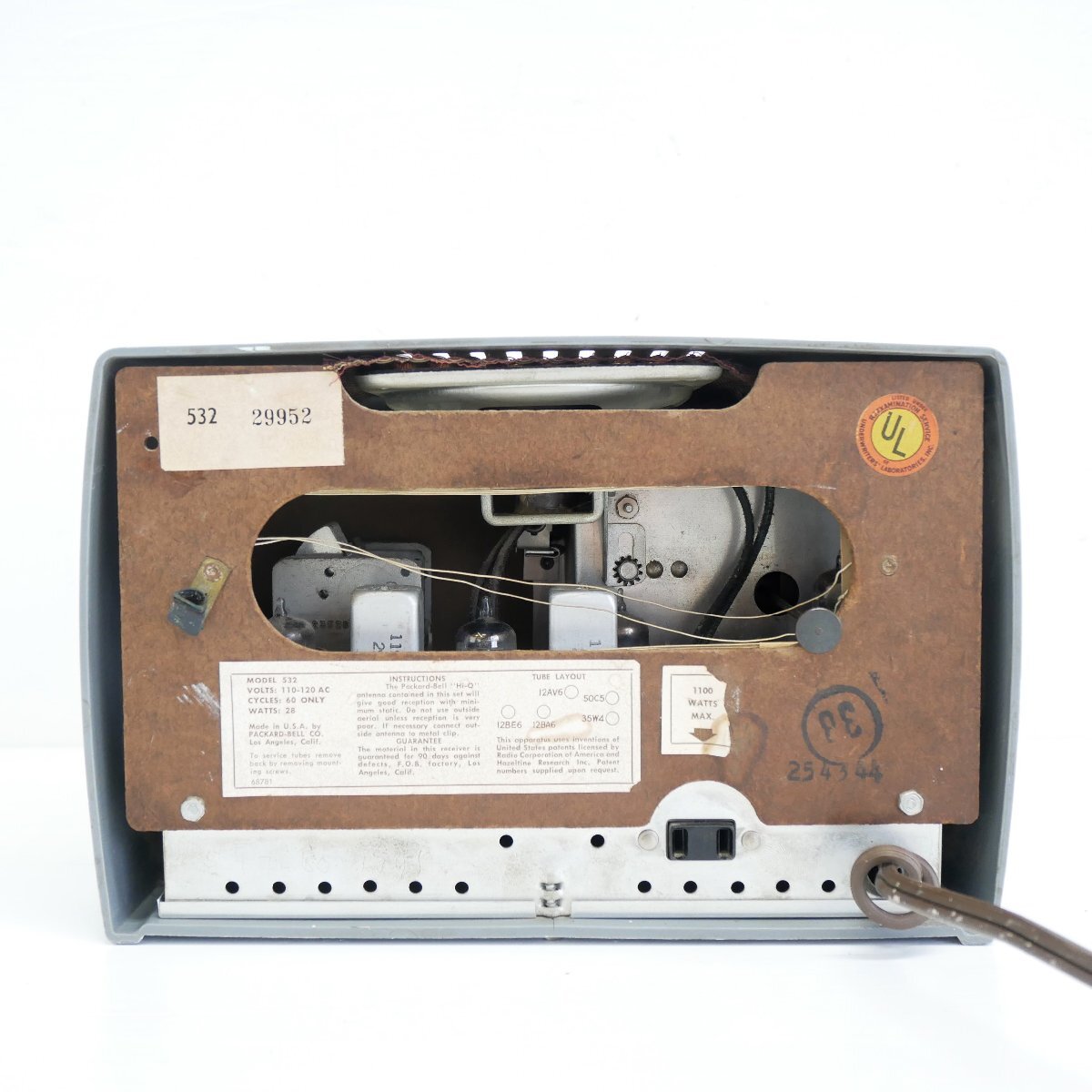6120円 1950年代 Packard-Bell 真空管ラジオ / パッカードベル 6120円 1950年代 Packard-Bell 真空管ラジオ / パッカードベル