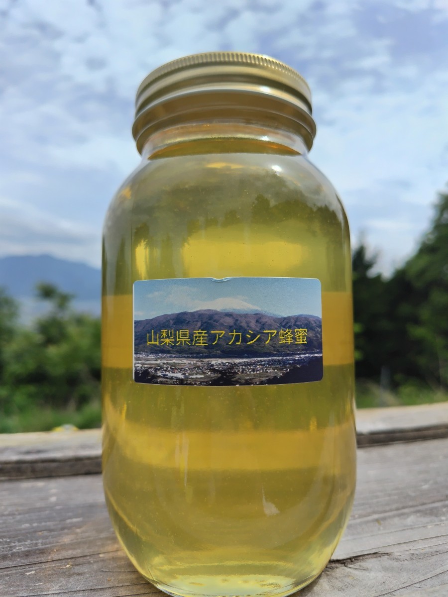 山梨県産　アカシア蜂蜜　1200g（ビン）　3本入り　2023 年5月採り_画像1