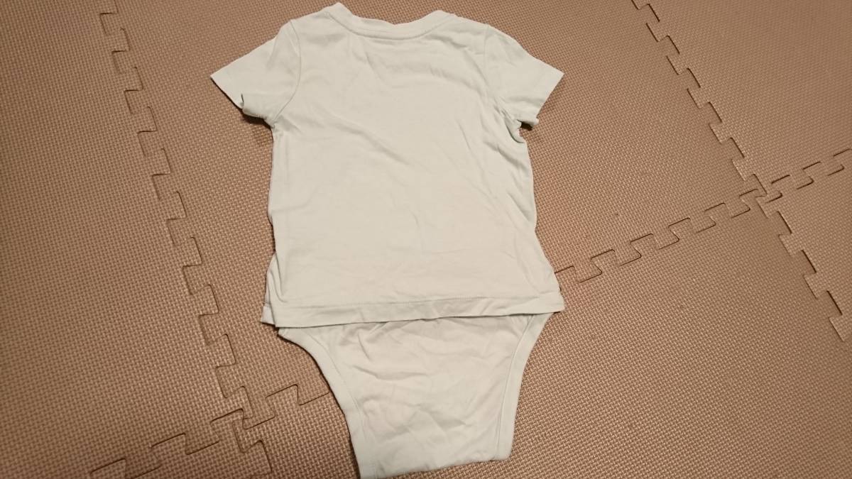 *babyGAP 90cm 半袖ロンパース ライトグリーン めがね 帽子