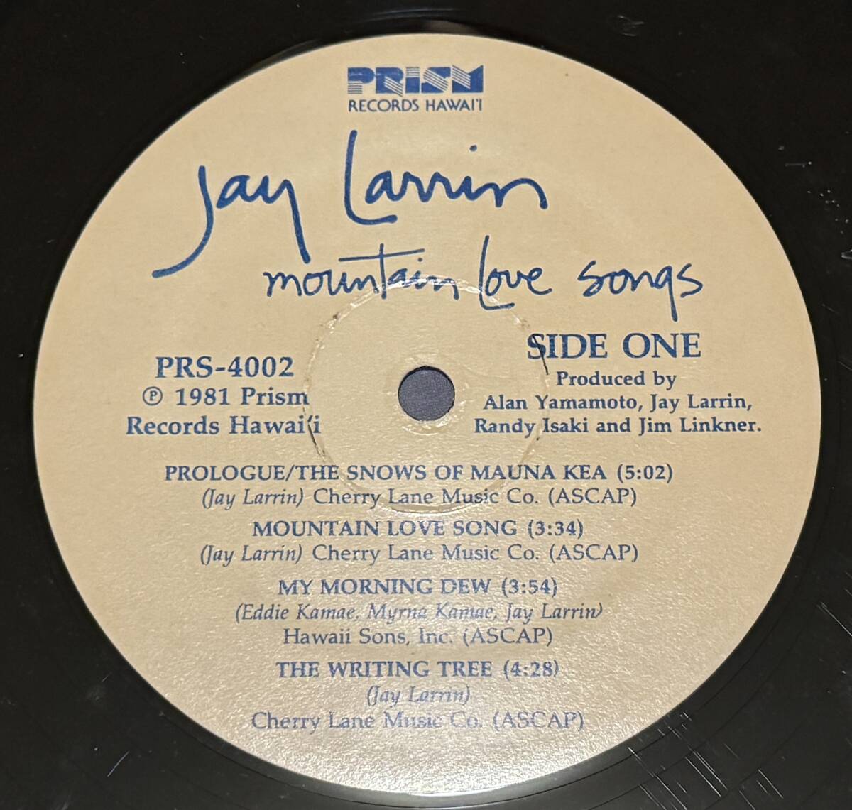 AOR Hawaii LP Mellow Hawaiian Jay Larrin/Mountain Love Songs ハワイレコードの画像4