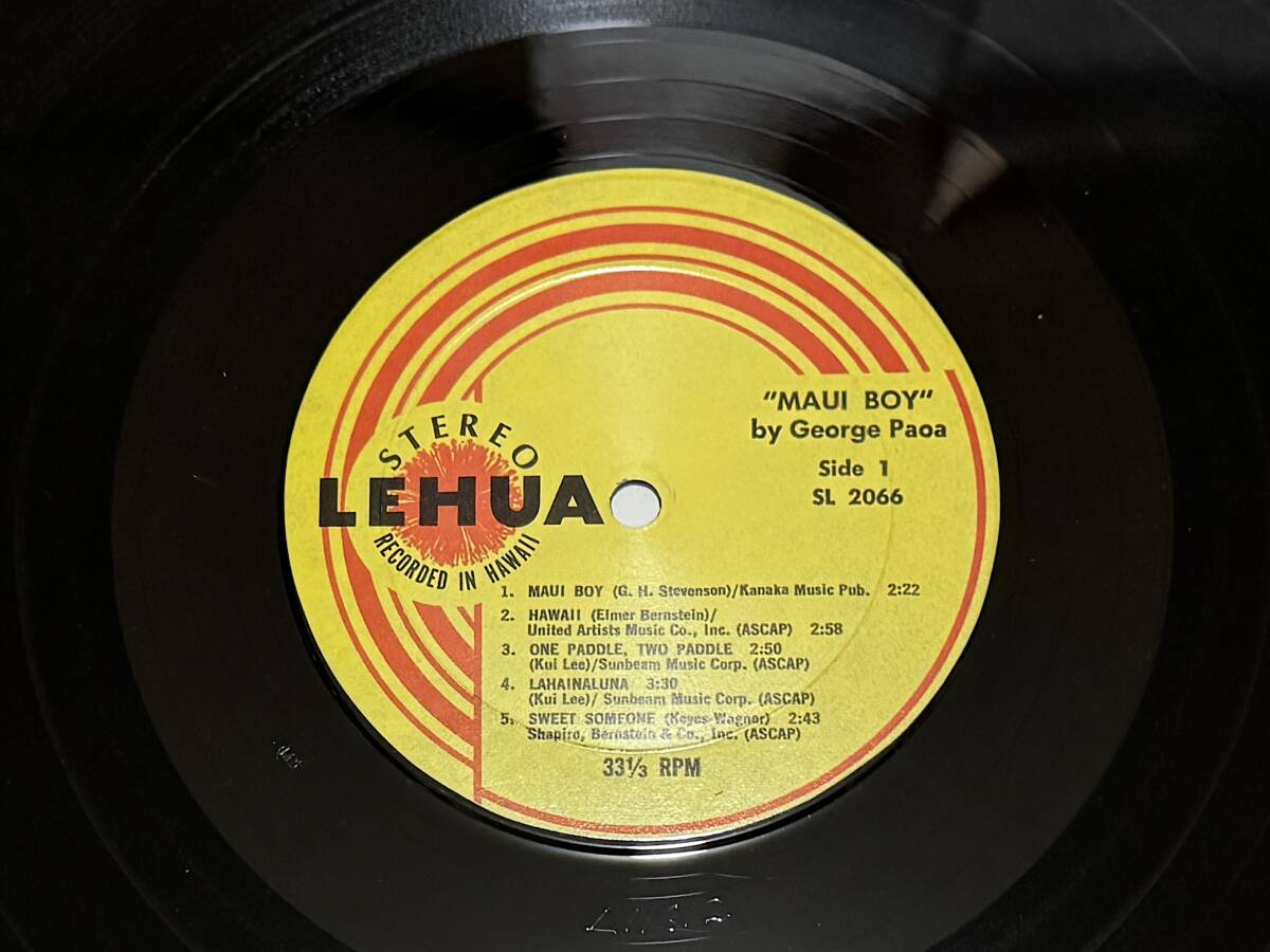 Piano Jazz Hawaii LP Mellow Hawaiian George Paoa Maui Boy　ハワイレコード_画像4