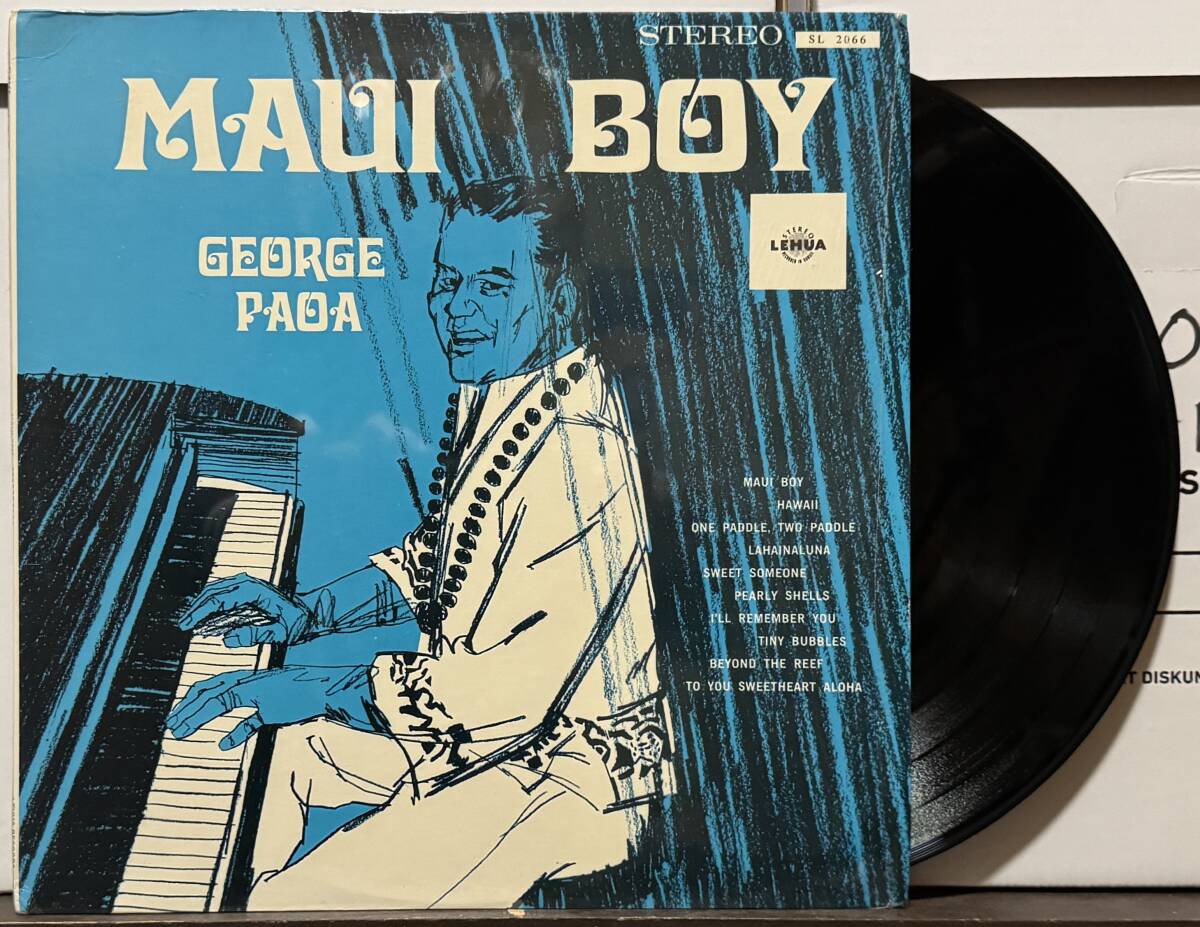 Piano Jazz Hawaii LP Mellow Hawaiian George Paoa Maui Boy　ハワイレコード_画像1