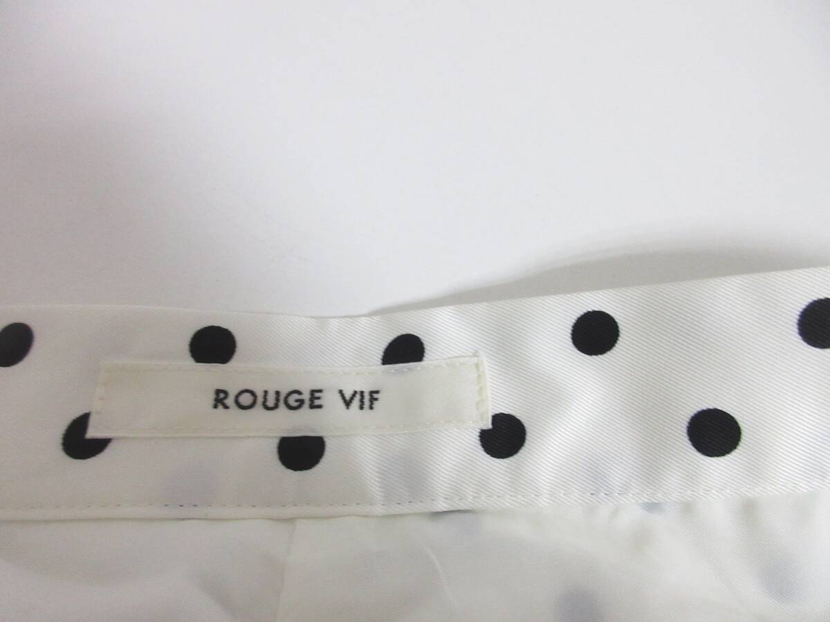 ROUGE VIF rouge vif dot pattern long wide pants lady's 36 summer white black irmri yg5439