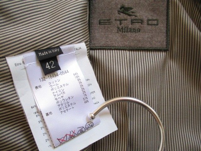 エトロ ETRO ジャケット アウター 42 イタリア製 極美品 秋冬