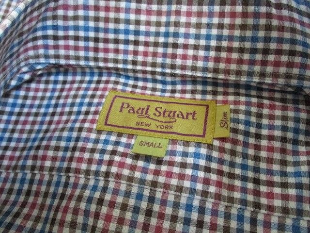 新品ポールスチュアート PAUL STUART 長袖シャツ S 三陽商会 スリム