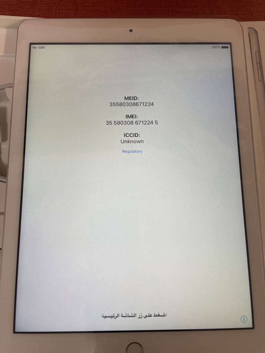 未使用品　Wi-Fiセルラーモデル　iPad 第5世代32GB 通電確認済み　1円スタート_画像2