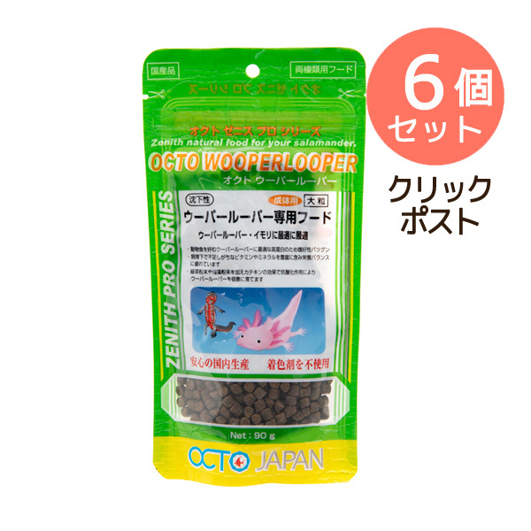 6個セット 訳あり ペットフード オクトジャパン オクト ウーパールーパー 成体用大粒 90g 賞味期限：6ヶ月以上あります_画像1