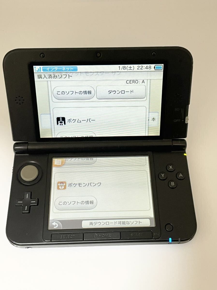 送料無料　ニンテンドー3dsll ブルーブラック　ポケモンバンク　ポケムーバー付き　動作確認済み