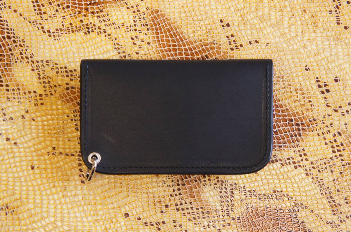 BURNY 牛ヌメ革製 ミニトラッカーウォレット MTW1B 黒 ブラック 本革 バイカーウォレット レザー 財布 ウォレットの画像6