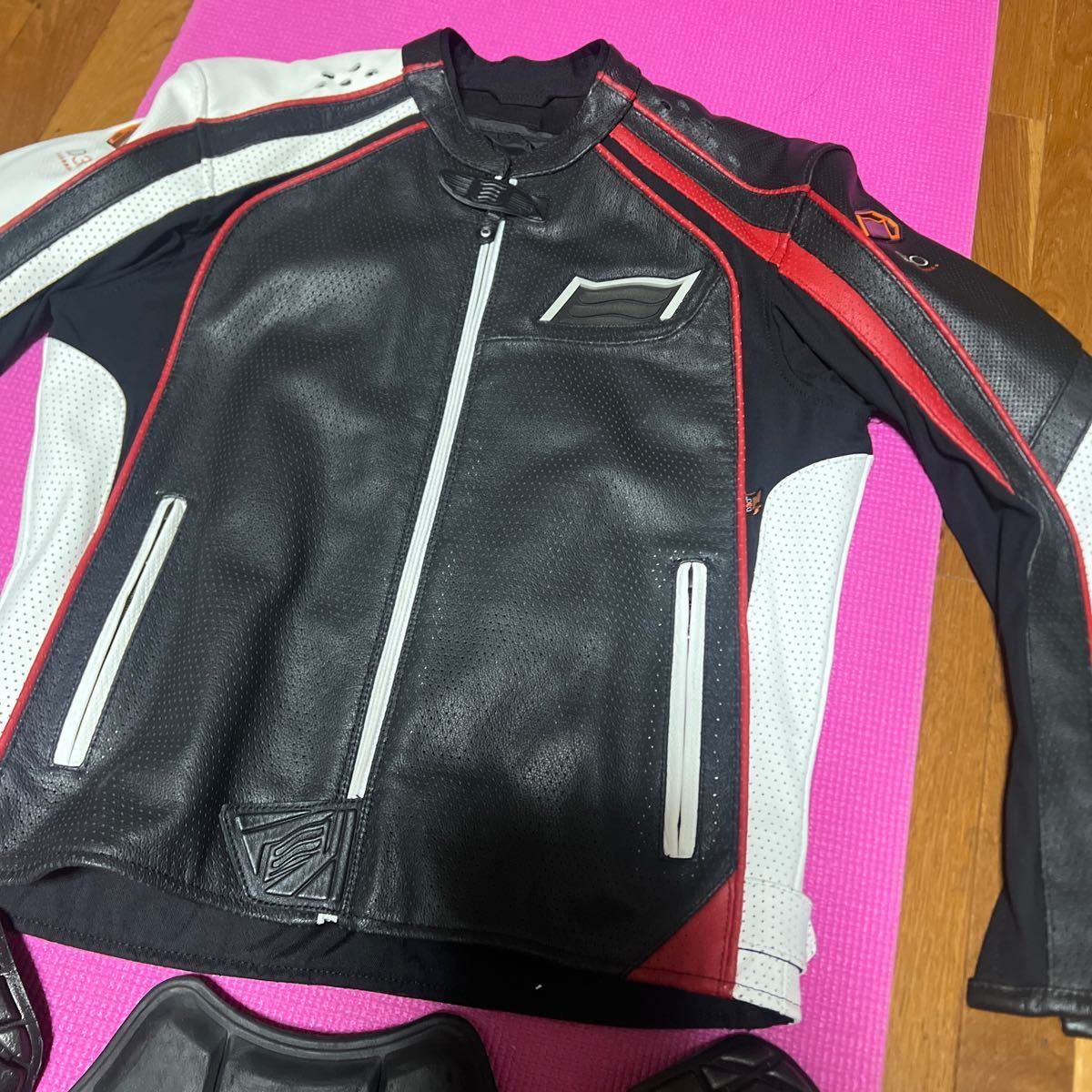 *HYOD HSL SPEED-iD ST-X D3O punching leather jacket L size USED beautiful goods * Backbone Komine made CE protector strengthen equipment 