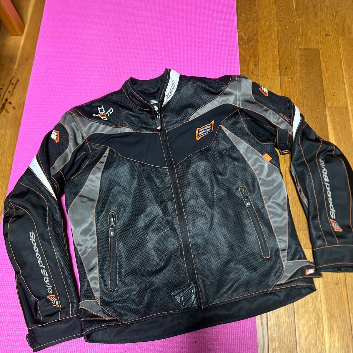 ◆HYOD STJ026DN ST-S NEO-SPRINT D3O メッシュジャケット LLサイズ USED美品◆ブラックオレンジステッチの画像1