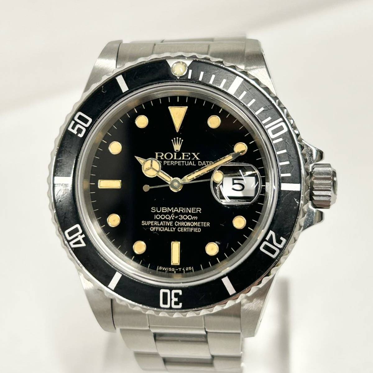 ROLEX 16800 Submariner Date Automatic Cal.3035 Black ロレックス ヴィンテージ サブマリーナ オートマ ブラックの画像3