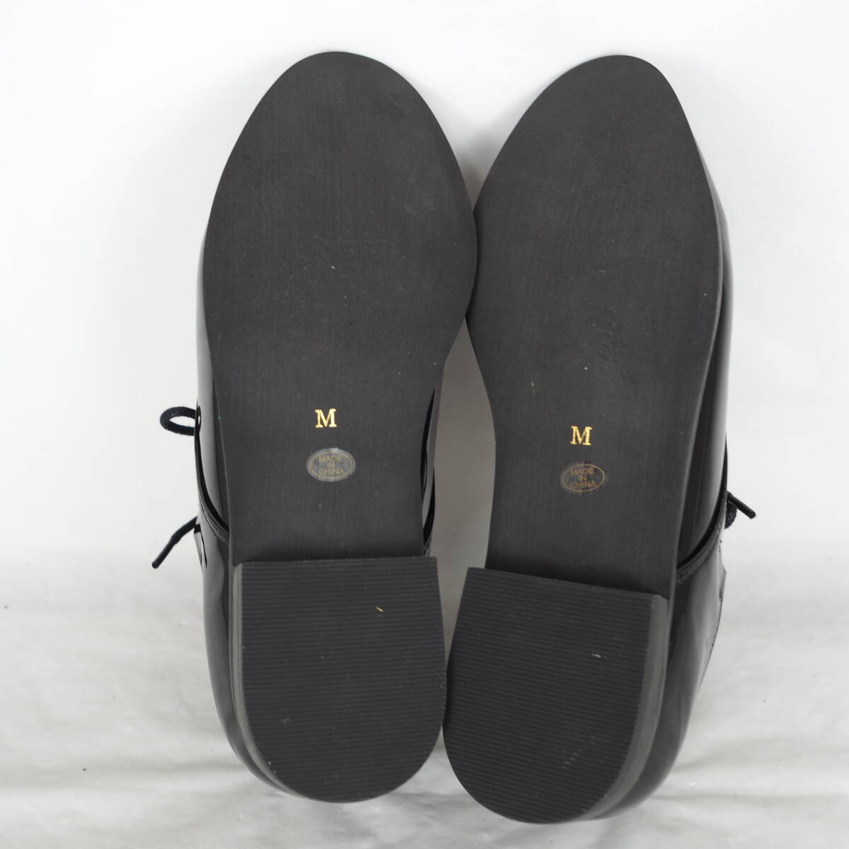 MK5295*maResophis* mare sofis* lady's race up shoes *M-23cm* enamel black 