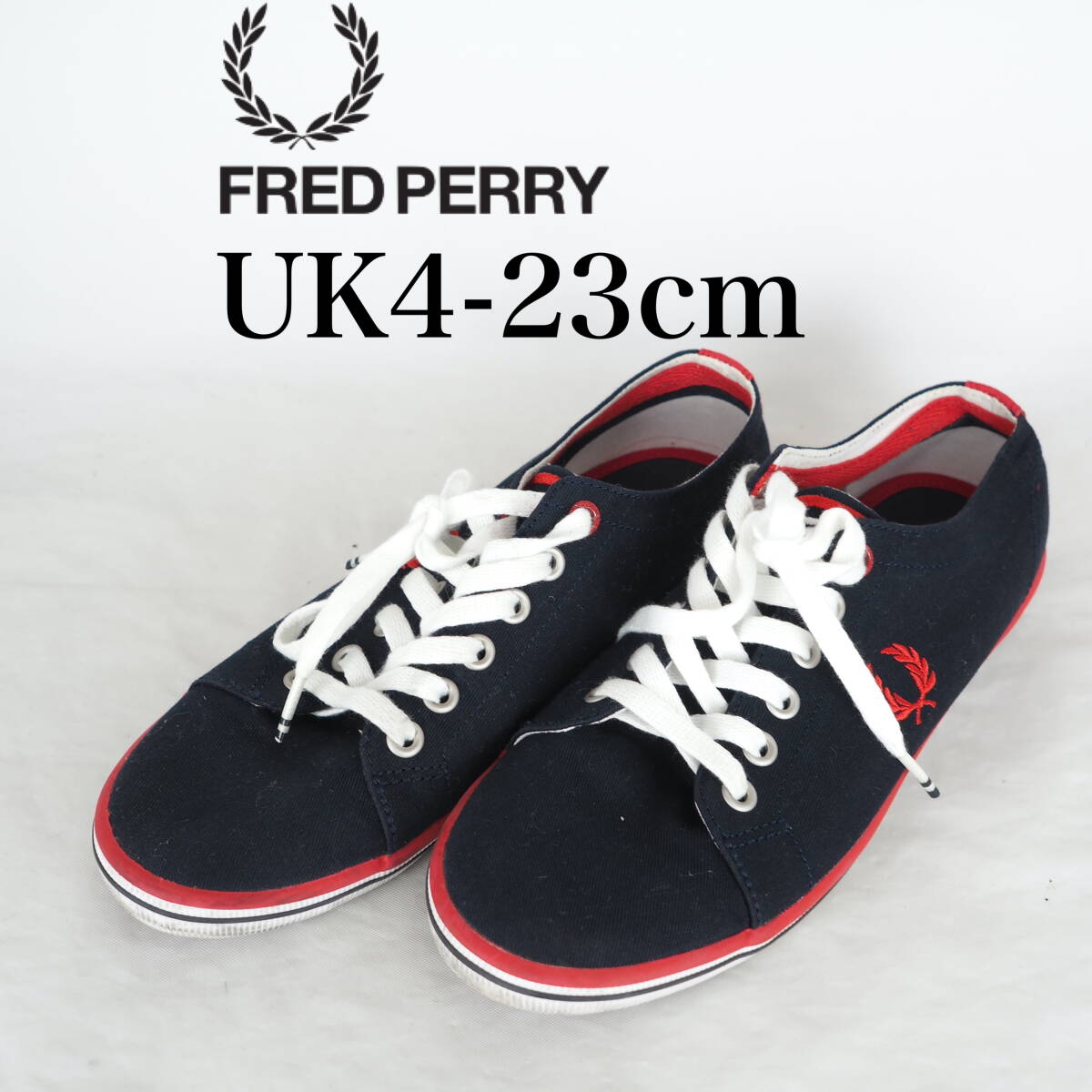 MK5337*FRED PERRY*フレッドペリー*レディーススニーカー*UK4-23cm*ネイビー_画像1
