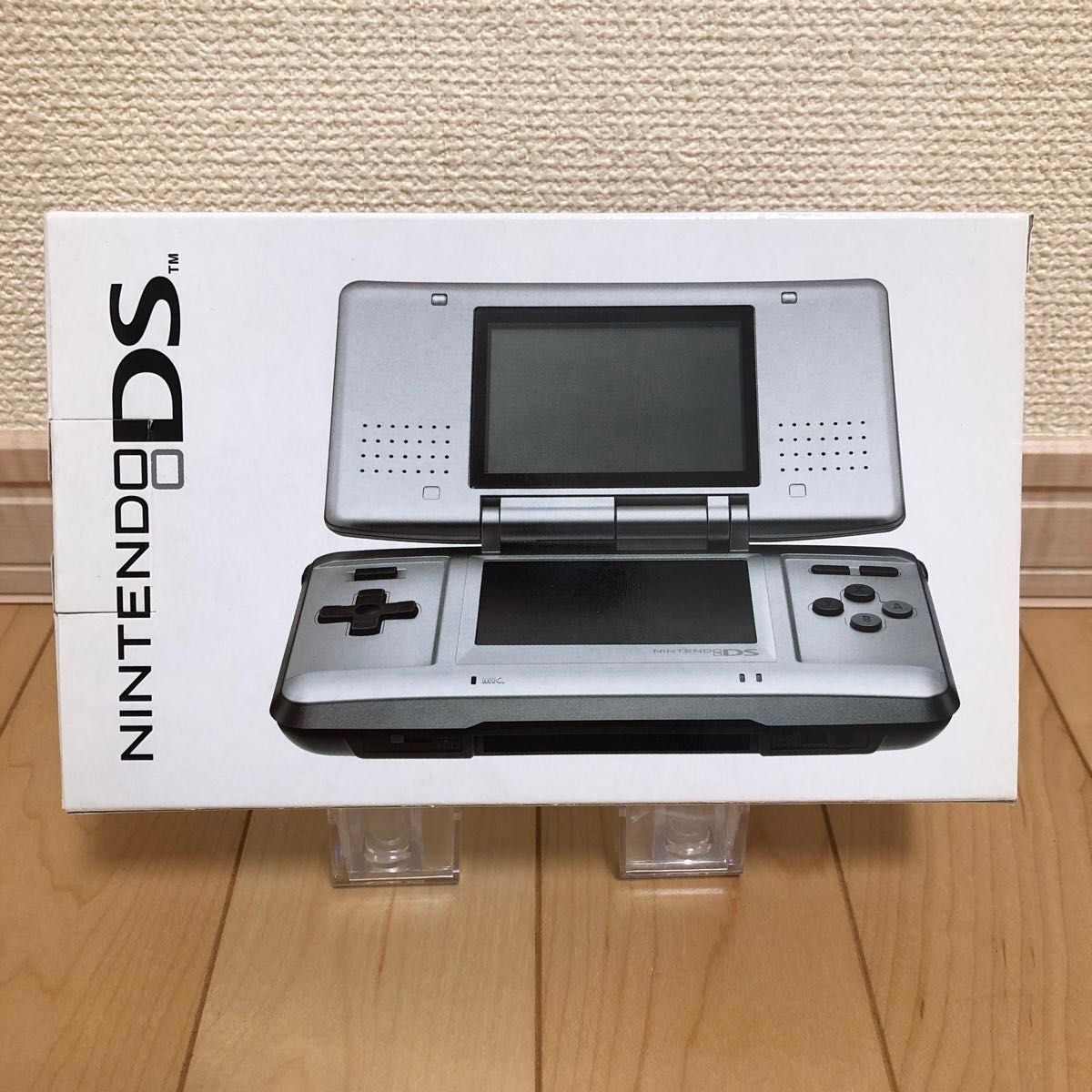 【動作確認済み】初代Nintendo DS (プラチナシルバー)本体、外箱付き