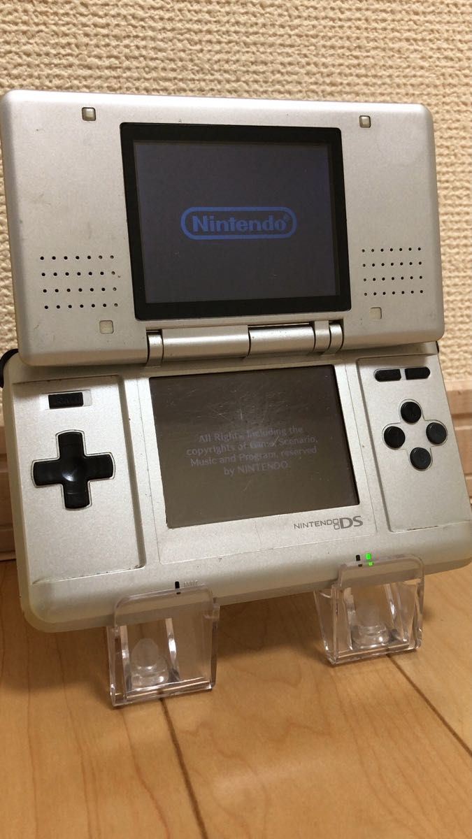 【動作確認済み】初代Nintendo DS (プラチナシルバー)本体、外箱付き