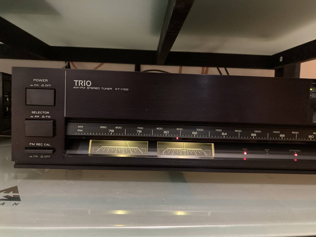 TRIO トリオ KT-1100 ブラック FM/AMチューナー バリコン 動作品 送料込みの画像4
