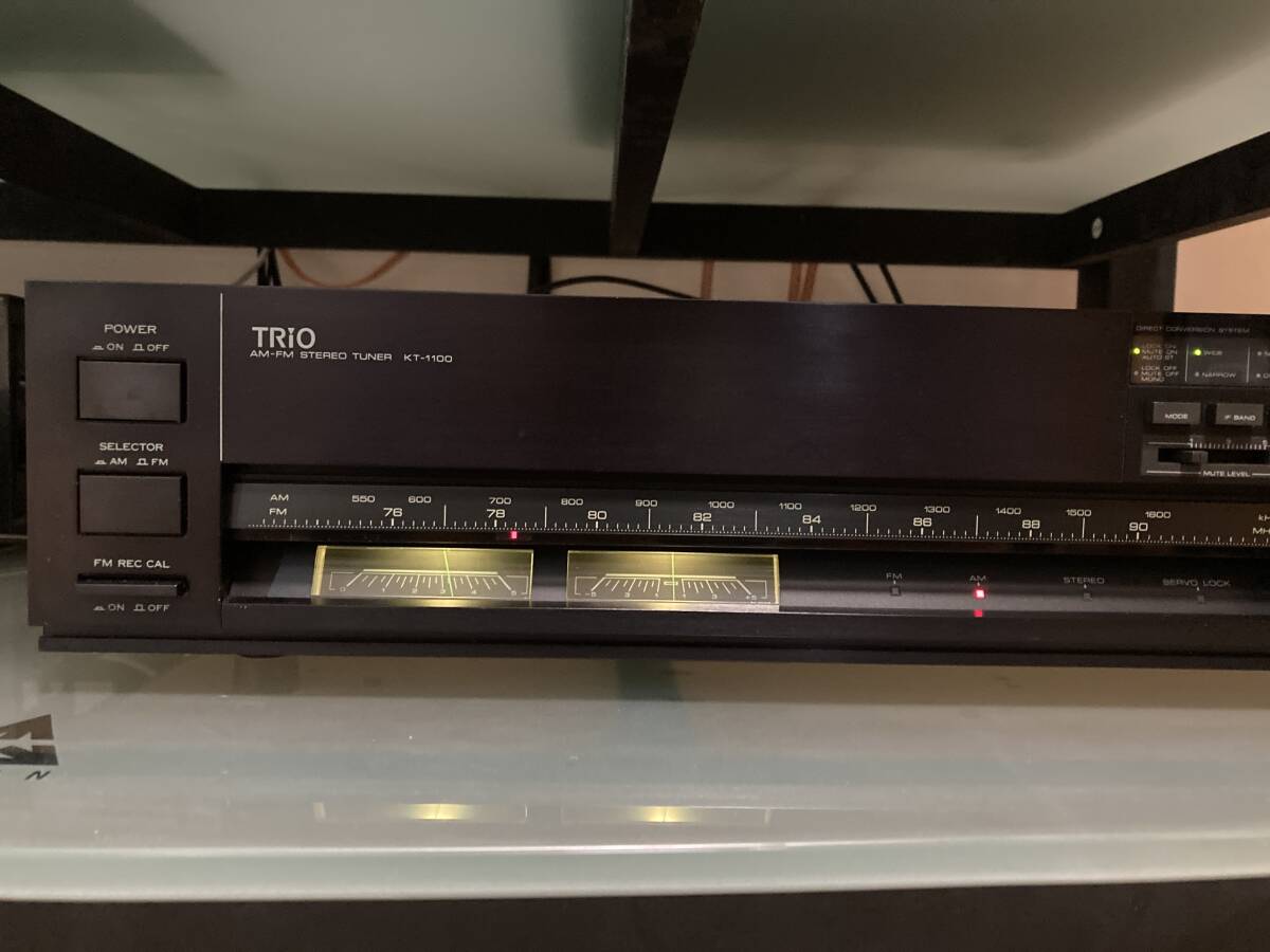 TRIO トリオ KT-1100 ブラック FM/AMチューナー バリコン 動作品 送料込み_画像6