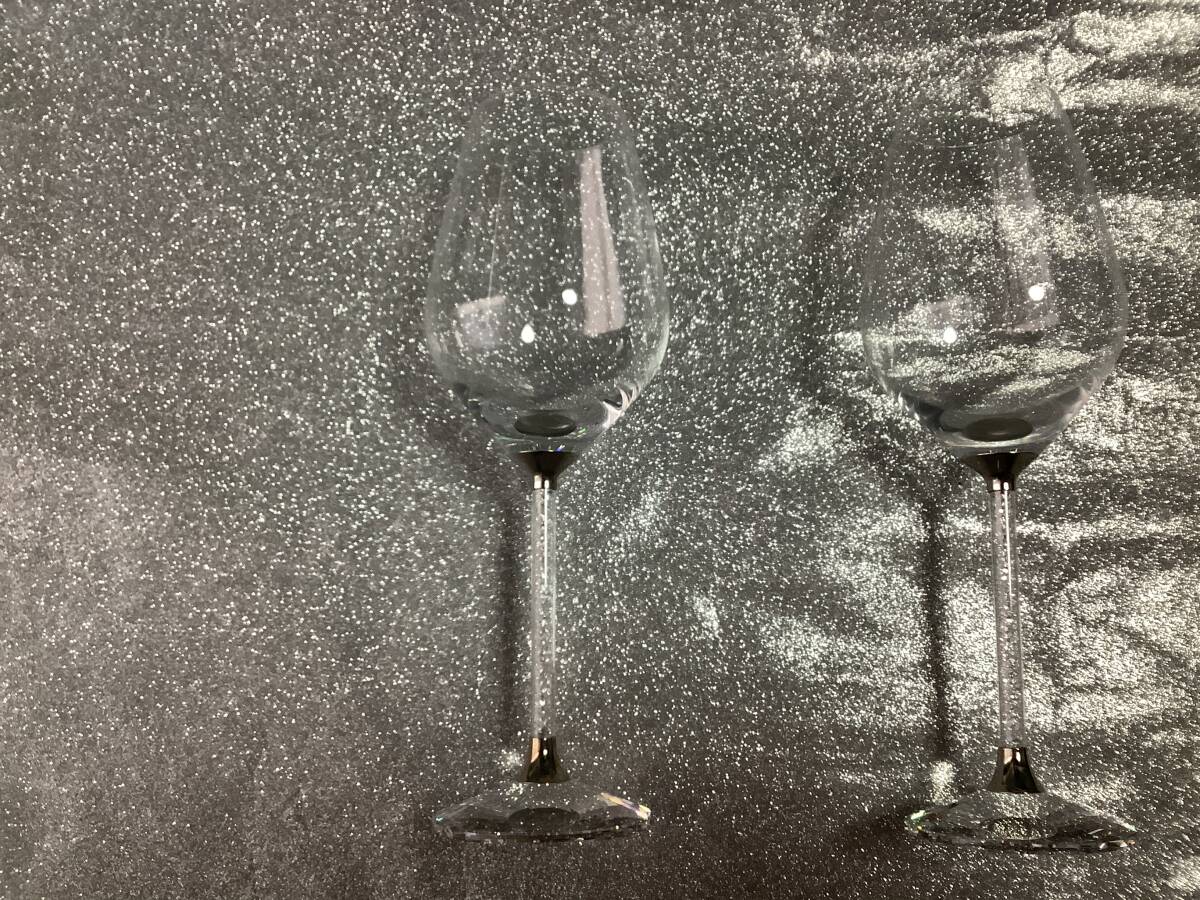 期間限定格安セール 本物 スワロフスキー社(Swarovski) 廃盤品 赤ワイングラス 2個セットの画像1