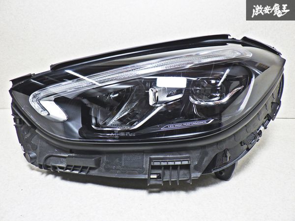 ★割れ無し★ メルセデス・ベンツ BENZ 純正 W206 Cクラス LED ヘッドライト ライト 左 左側 助手席側 右ハンドル RHD A2069067303 R-1_画像1