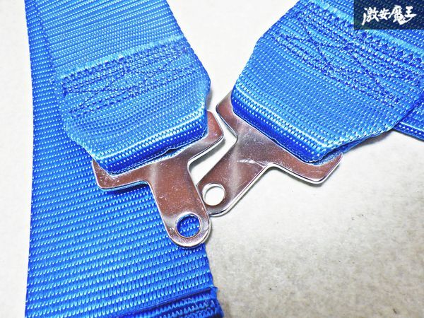 * beautiful goods * KTS 4 -point type seat belt safety belt cam-lock 3 -inch pad attaching blue blue drift race circuit immediate payment shelves S-3