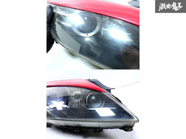 ★点灯OK★ マツダ 純正 SE3P RX-8 前期 HID キセノン ヘッドライト レンズ 左右セット 社外アイライン付 KOITO 100-61014 刻印ケ 即納 P-3_画像3