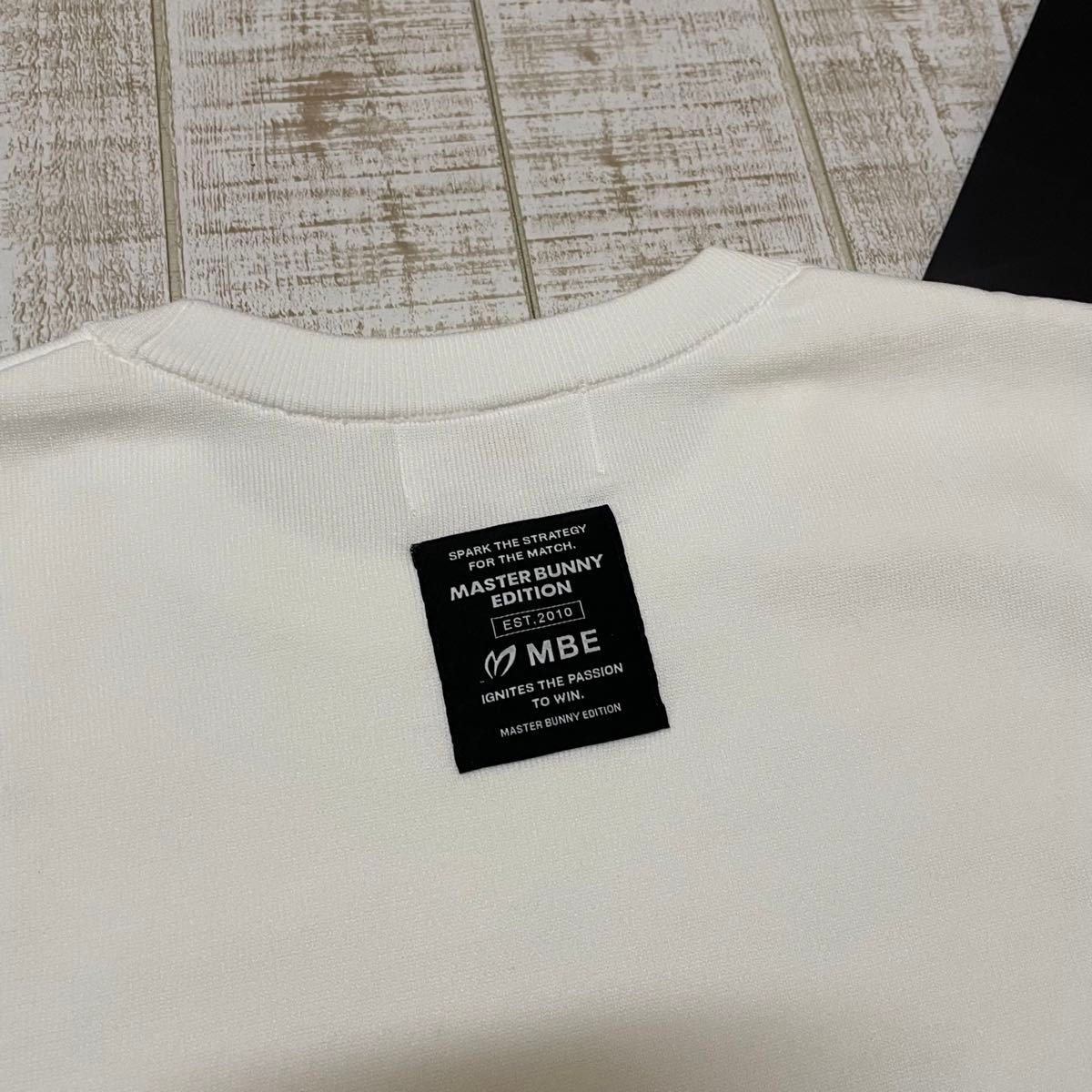 新品 マスターバニー スウェット セーター 胸ロゴ ホワイト Mサイズ（4）