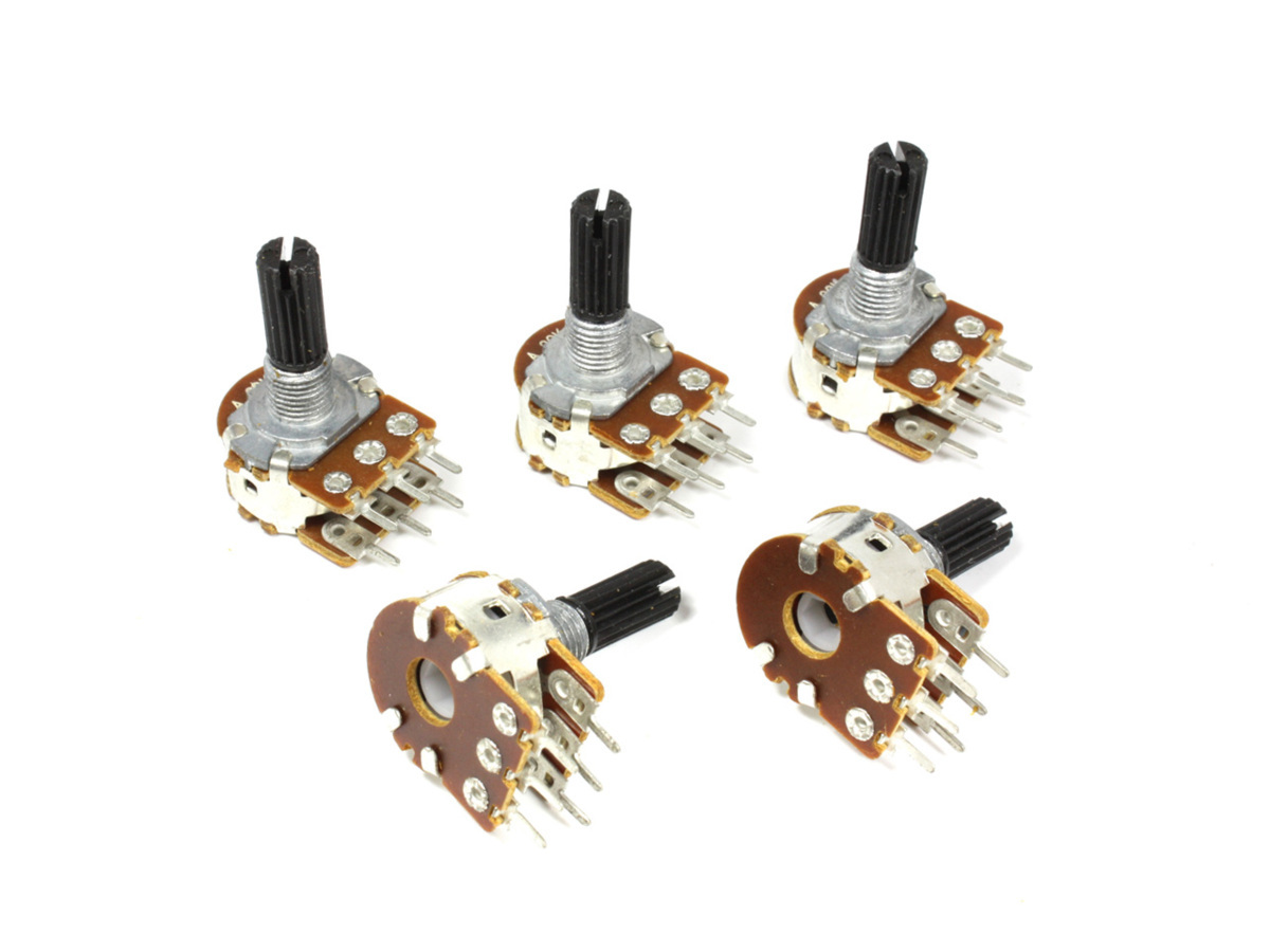  volume resistance 17mm type 2 ream A car b20kΩ 6mm low let axis 5 piece set [ click less ]Lepai amplifier. repair .