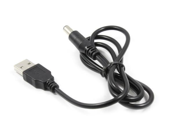 USB to DC5Vプラグ 電源供給ケーブル (プラグ外径5.5/内径2.1mm)USB電源ケーブル_USBポートからDCプラグで5V電源が取れる！