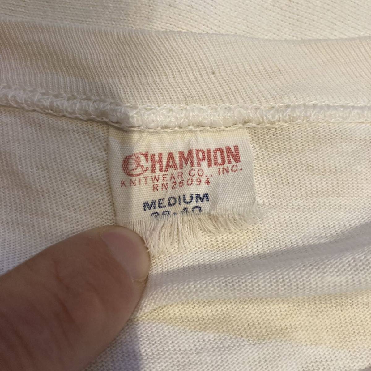 60's Champion ランタグ Tee Tシャツ vintage 3段プリント USA製 古着_画像5