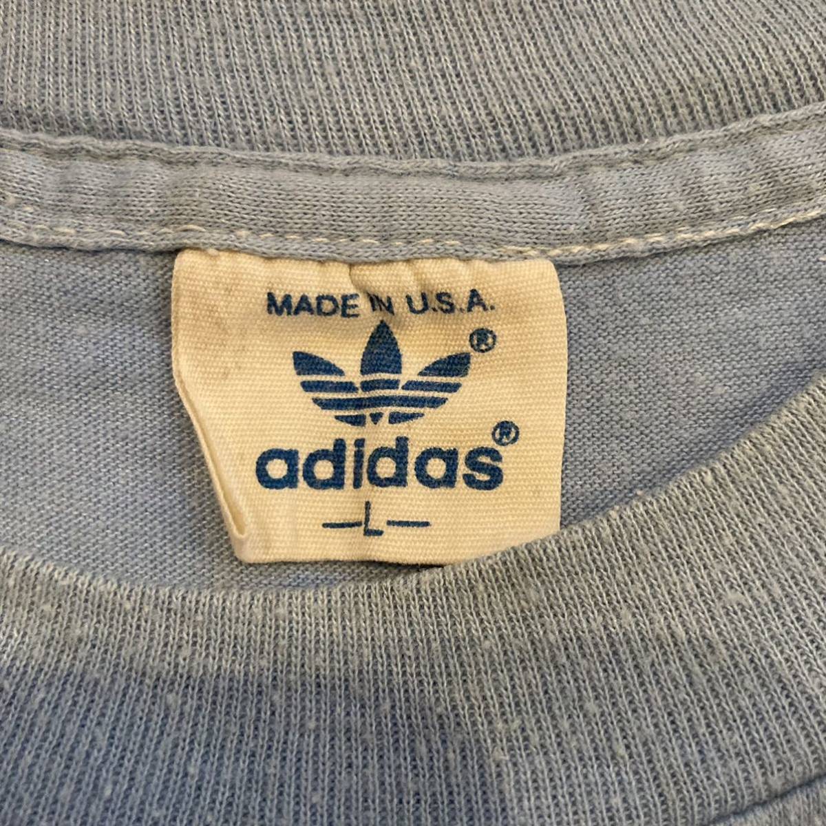 USA製 adidas Tee レインボー トレフォイル vintage L アディダス Tシャツ_画像4