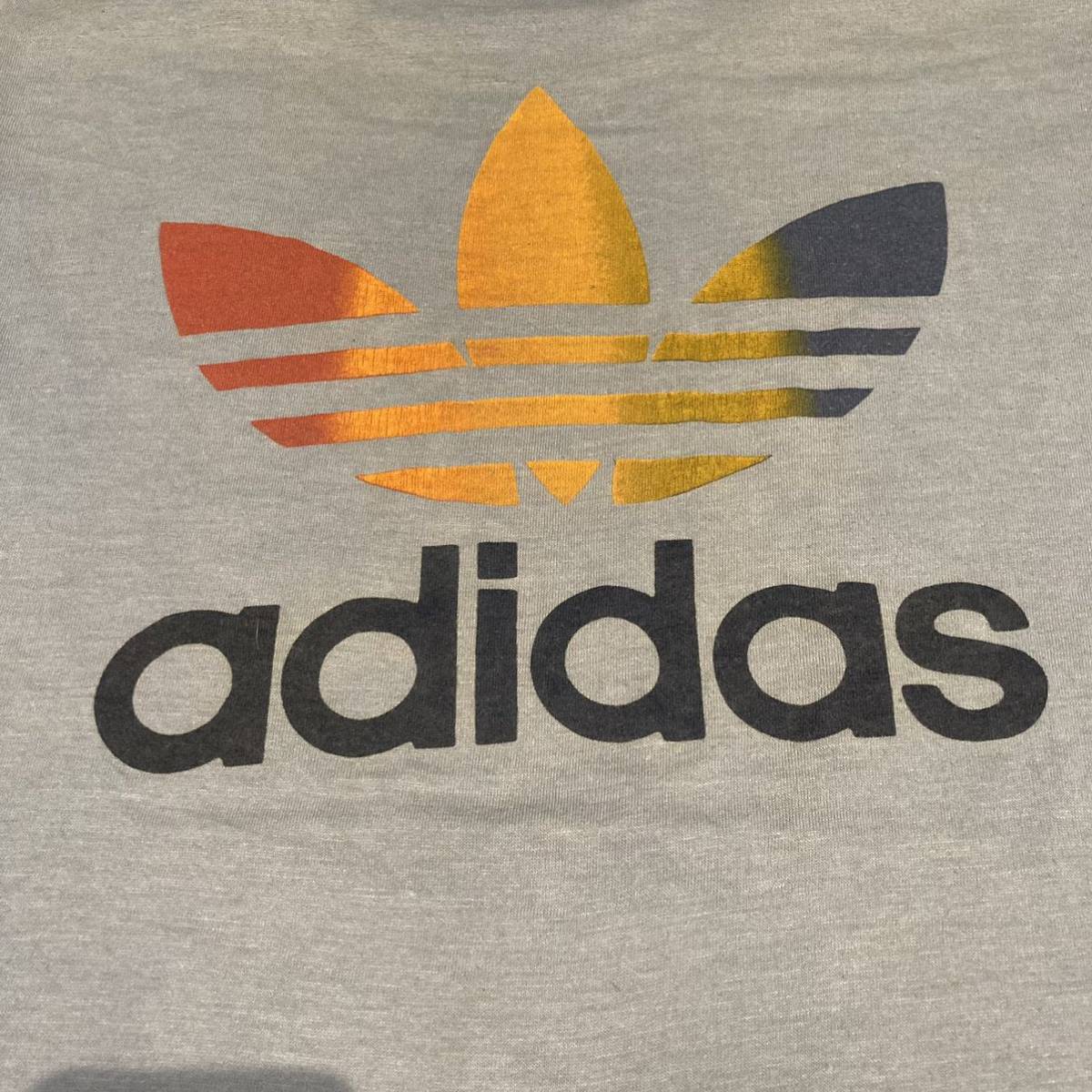 USA製 adidas Tee レインボー トレフォイル vintage L アディダス Tシャツ_画像3